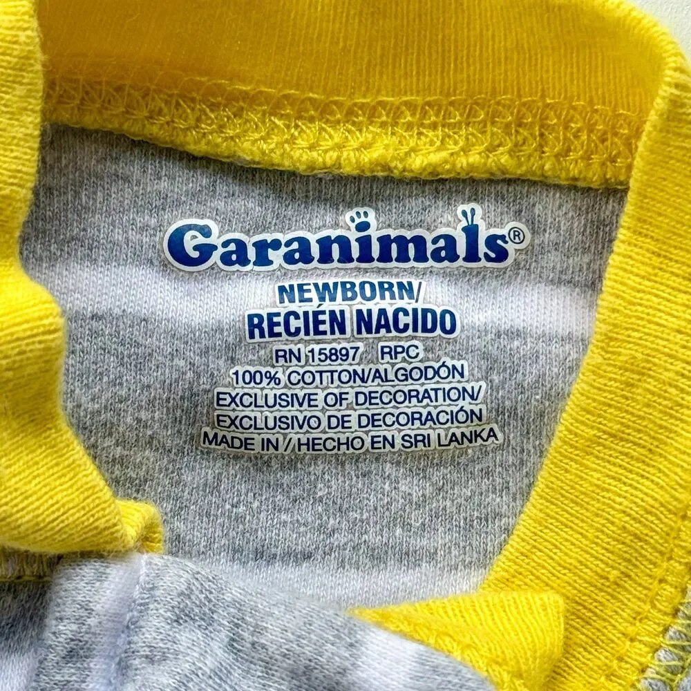 4/$10 - Garanimals Cotton Newborn Baby Giraffe Zip Up Footie